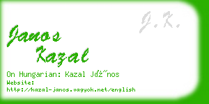 janos kazal business card